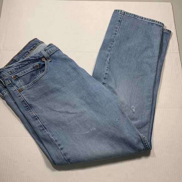 Levi's 505 Mens Straight Fit Blue Jeans Size 38x30 - Picture 8 of 11